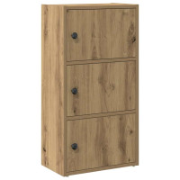 Produktbild för Bokhylla ek 40x24x77 cm konstruerat trä