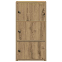 Produktbild för Bokhylla ek 40x24x77 cm konstruerat trä