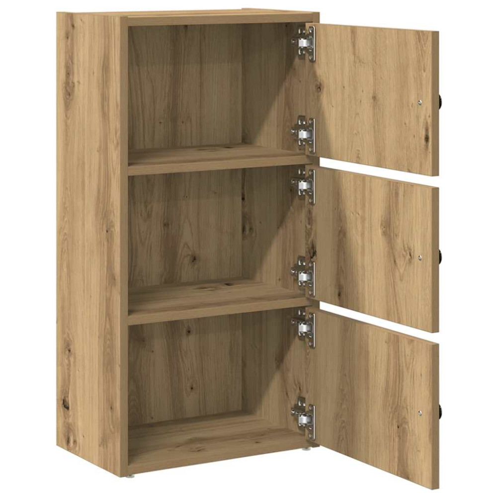 Produktbild för Bokhylla ek 40x24x77 cm konstruerat trä