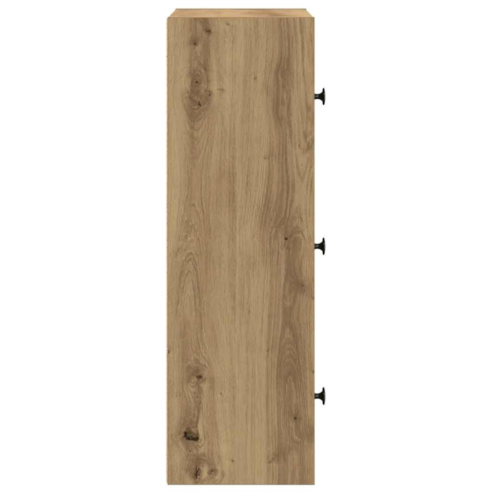 Produktbild för Bokhylla ek 40x24x77 cm konstruerat trä