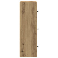 Produktbild för Bokhylla ek 40x24x77 cm konstruerat trä
