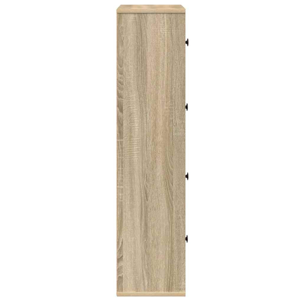 Produktbild för Bokhylla sonoma-ek 60x24x101,5 cm konstruerat trä
