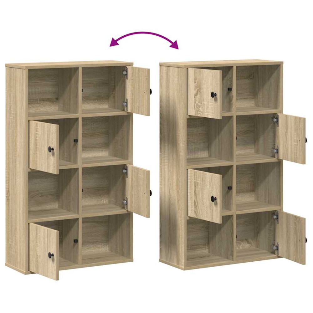Produktbild för Bokhylla sonoma-ek 60x24x101,5 cm konstruerat trä