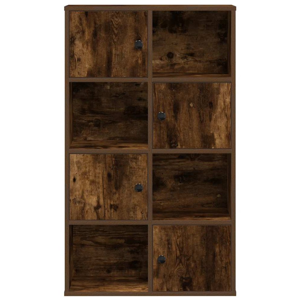 Produktbild för Bokhylla rökfärgad ek 60x24x101,5 cm konstruerat trä