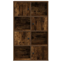 Produktbild för Bokhylla rökfärgad ek 60x24x101,5 cm konstruerat trä
