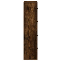 Produktbild för Bokhylla rökfärgad ek 60x24x101,5 cm konstruerat trä
