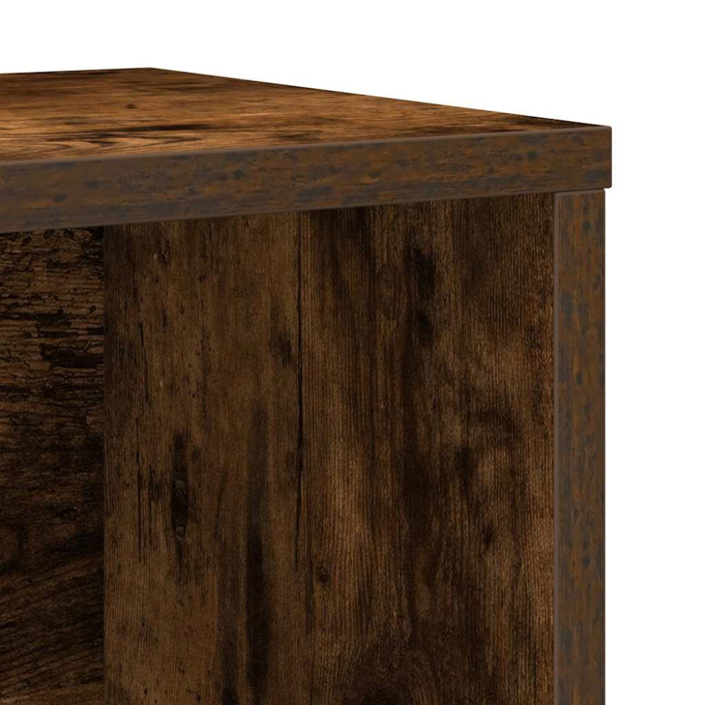 Produktbild för Bokhylla rökfärgad ek 60x24x101,5 cm konstruerat trä