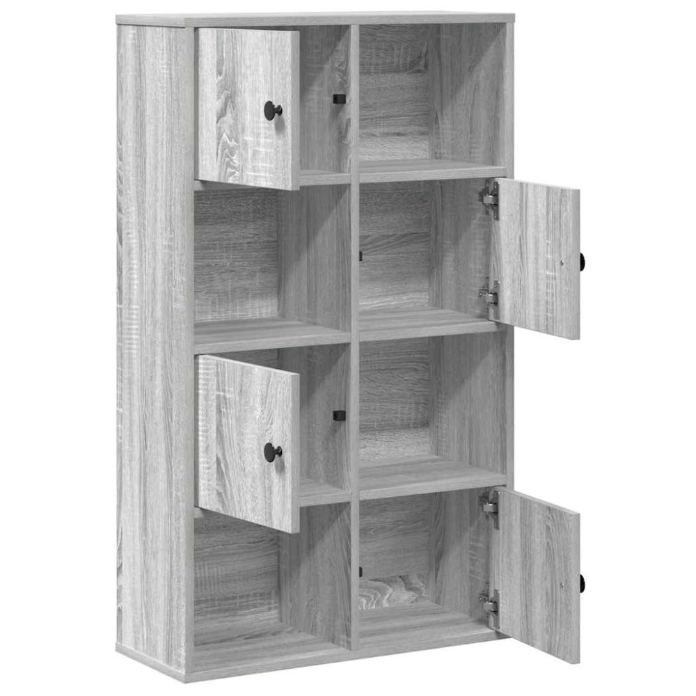 Produktbild för Bokhylla grå sonoma 60x24x101,5 cm konstruerat trä