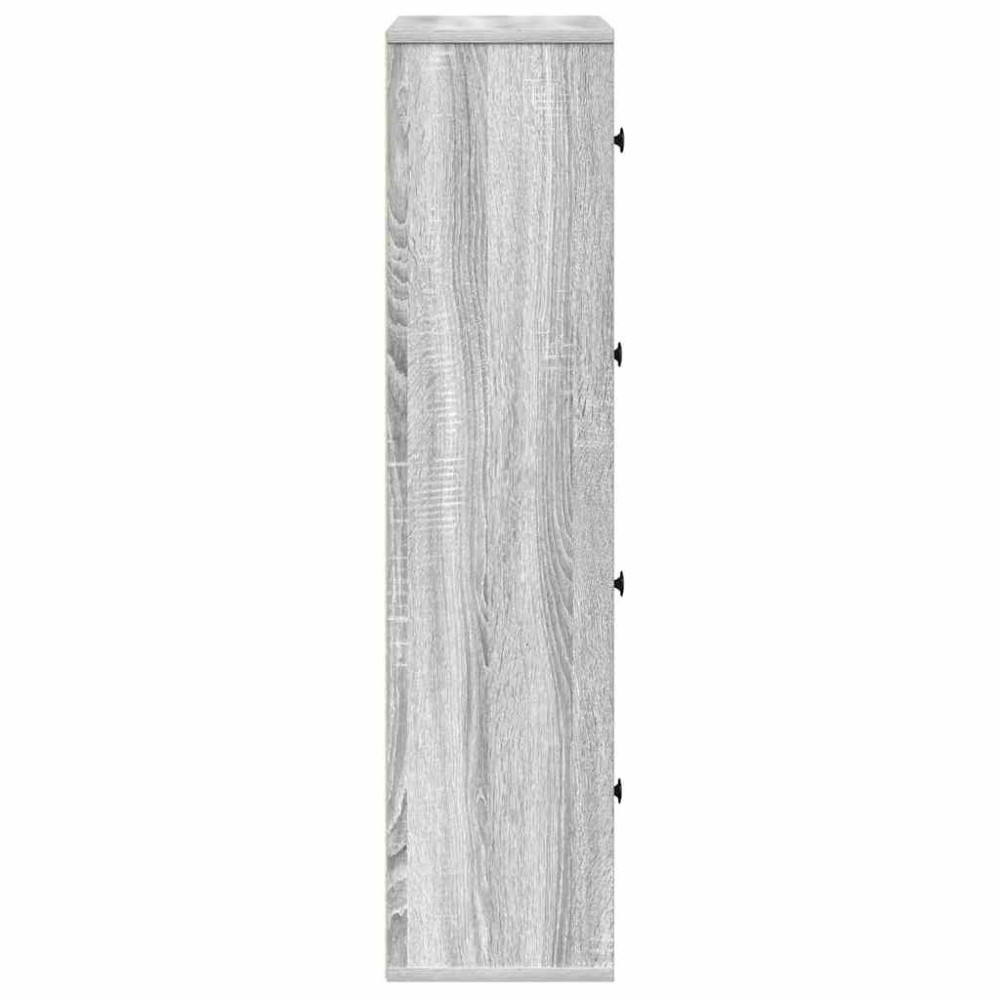 Produktbild för Bokhylla grå sonoma 60x24x101,5 cm konstruerat trä