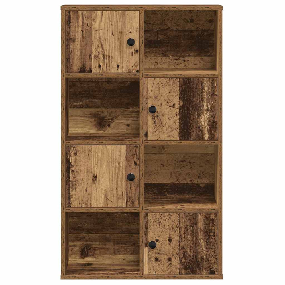 Produktbild för Bokhylla åldrat trä 60x24x101,5 cm konstruerat trä