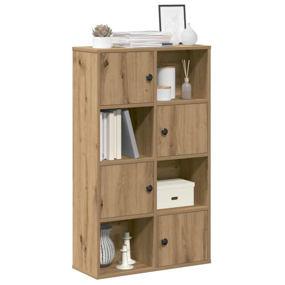 Produktbild för Bokhylla ek 60x24x101,5 cm konstruerat trä