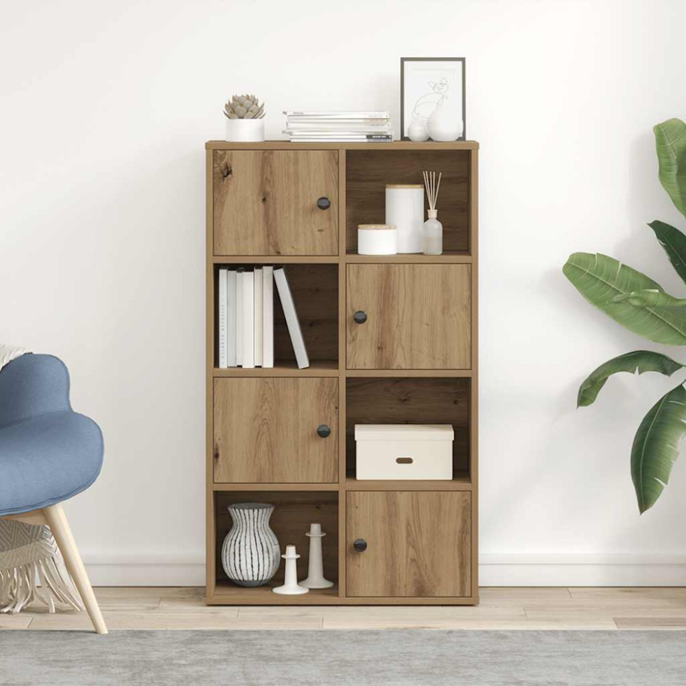 Produktbild för Bokhylla ek 60x24x101,5 cm konstruerat trä