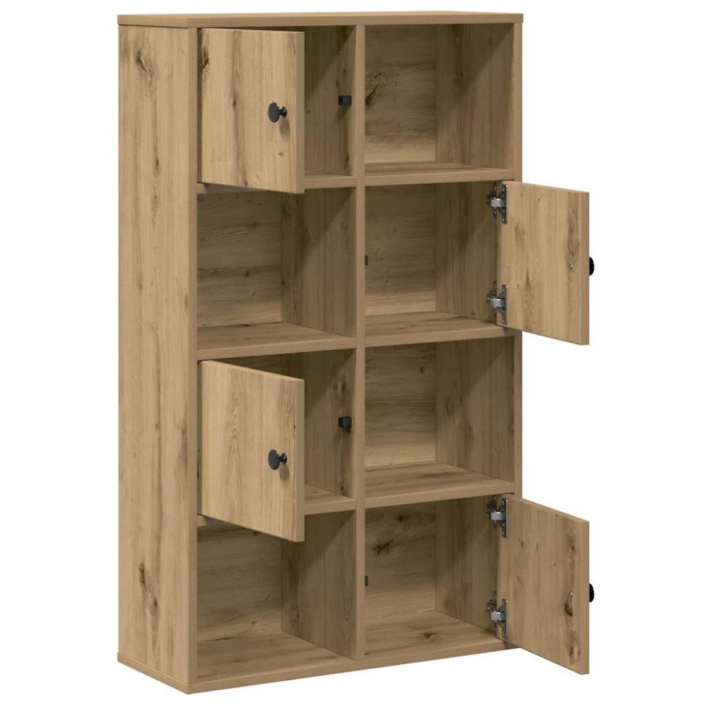 Produktbild för Bokhylla ek 60x24x101,5 cm konstruerat trä