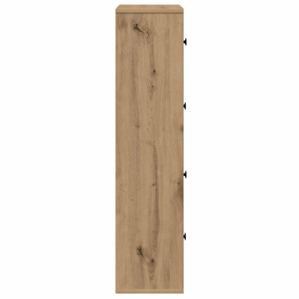Produktbild för Bokhylla ek 60x24x101,5 cm konstruerat trä