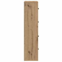 Produktbild för Bokhylla ek 60x24x101,5 cm konstruerat trä