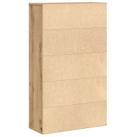 Produktbild för Bokhylla ek 60x24x101,5 cm konstruerat trä