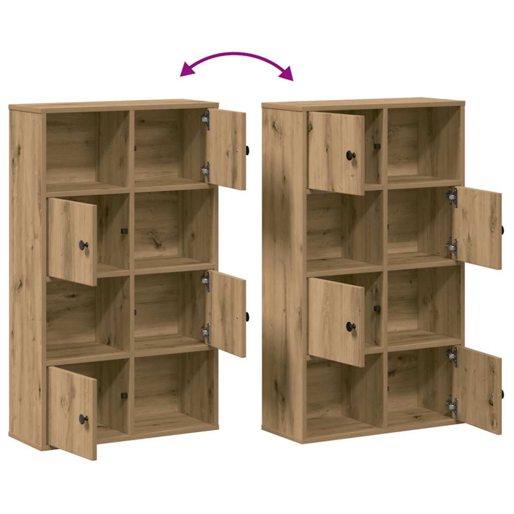 Produktbild för Bokhylla ek 60x24x101,5 cm konstruerat trä