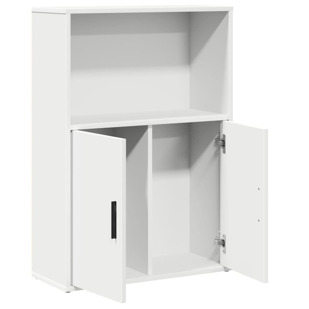 Produktbild för Bokhylla vit 60x24x85 cm konstruerat trä