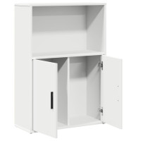 Produktbild för Bokhylla vit 60x24x85 cm konstruerat trä