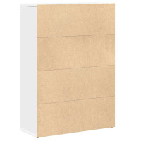 Produktbild för Bokhylla vit 60x24x85 cm konstruerat trä