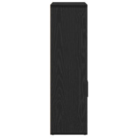 Produktbild för Bokhylla svart ek 60x24x85 cm konstruerat trä