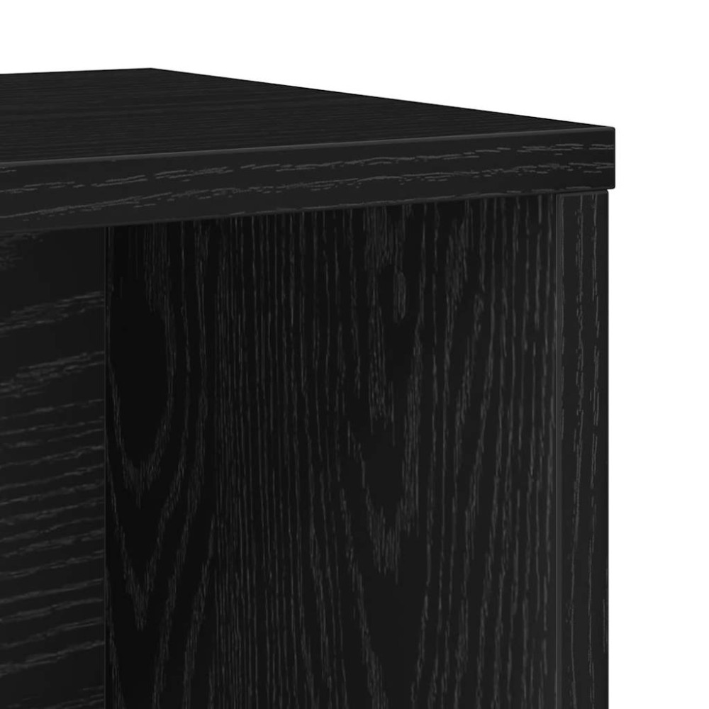 Produktbild för Bokhylla svart ek 60x24x85 cm konstruerat trä