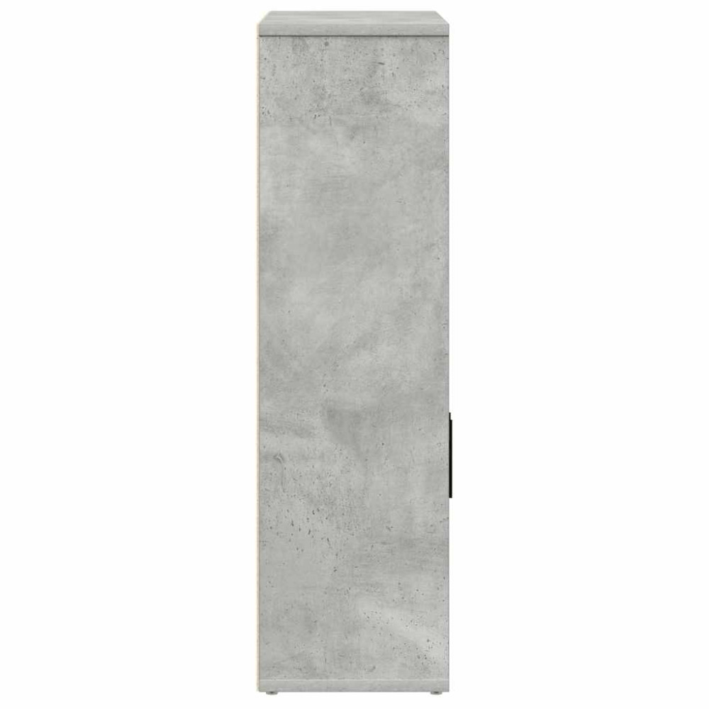 Produktbild för Bokhylla betonggrå 60x24x85 cm konstruerat trä