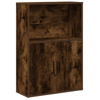 Produktbild för Bokhylla rökfärgad ek 60x24x85 cm konstruerat trä