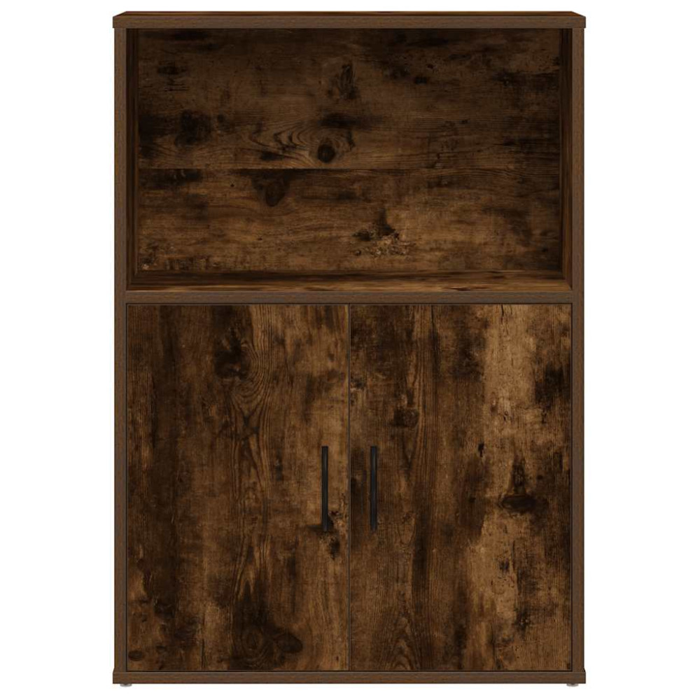 Produktbild för Bokhylla rökfärgad ek 60x24x85 cm konstruerat trä