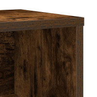 Produktbild för Bokhylla rökfärgad ek 60x24x85 cm konstruerat trä