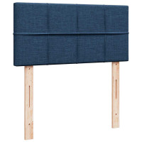 Produktbild för Ottoman sängram med madrass blå 90x190 cm tyg