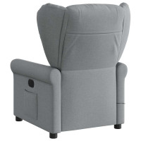 Produktbild för Massagefåtölj ljusgrå tyg