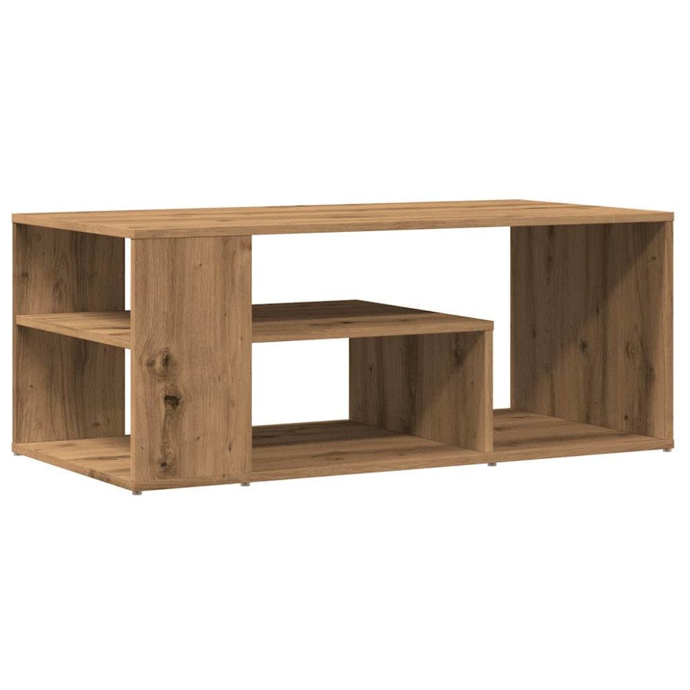 Produktbild för Soffbord artisan ek 100x50x40 cm konstruerat trä