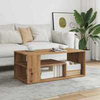 Produktbild för Soffbord artisan ek 100x50x40 cm konstruerat trä