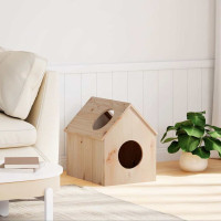 Produktbild för Katthus 41x50x50 cm massiv furu