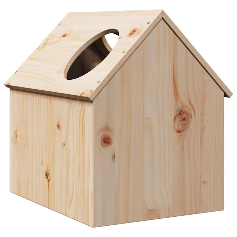 Produktbild för Katthus 41x50x50 cm massiv furu