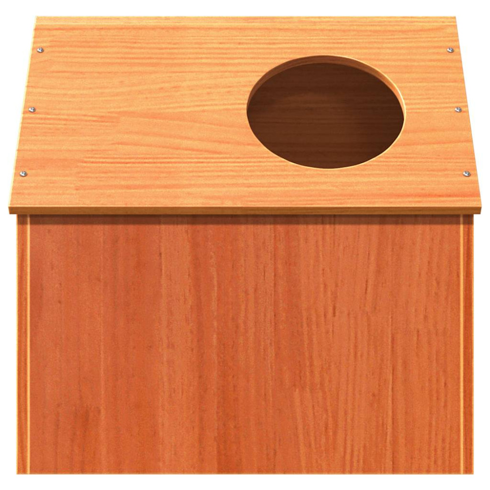 Produktbild för Katthus vaxbrun 41x50x50 cm massiv furu