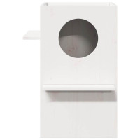 Produktbild för Katthus vit 43x43x60 cm massiv furu