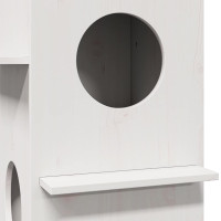 Produktbild för Katthus vit 43x43x60 cm massiv furu