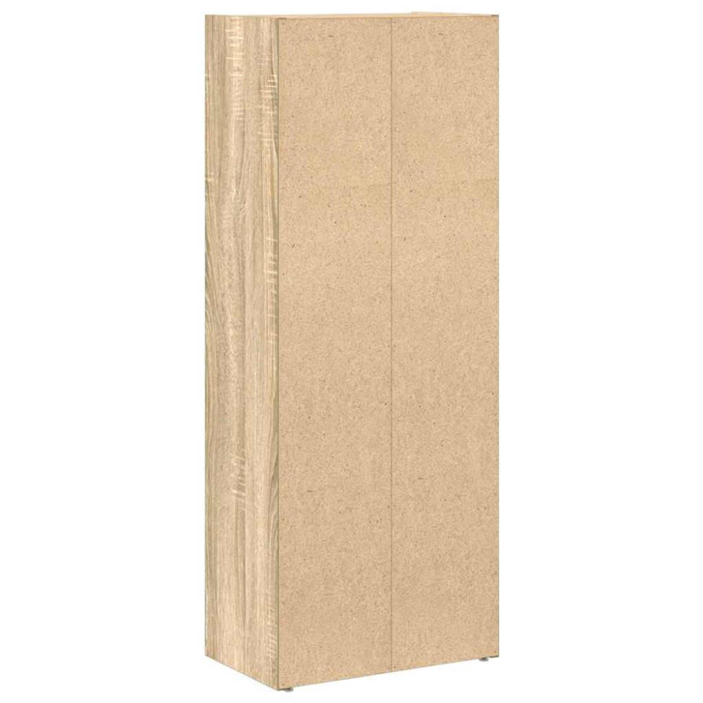 Produktbild för Bokhylla betonggrå 40x24x102 cm konstruerat trä