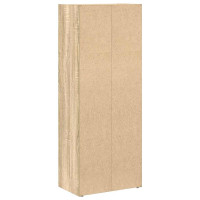 Produktbild för Bokhylla betonggrå 40x24x102 cm konstruerat trä