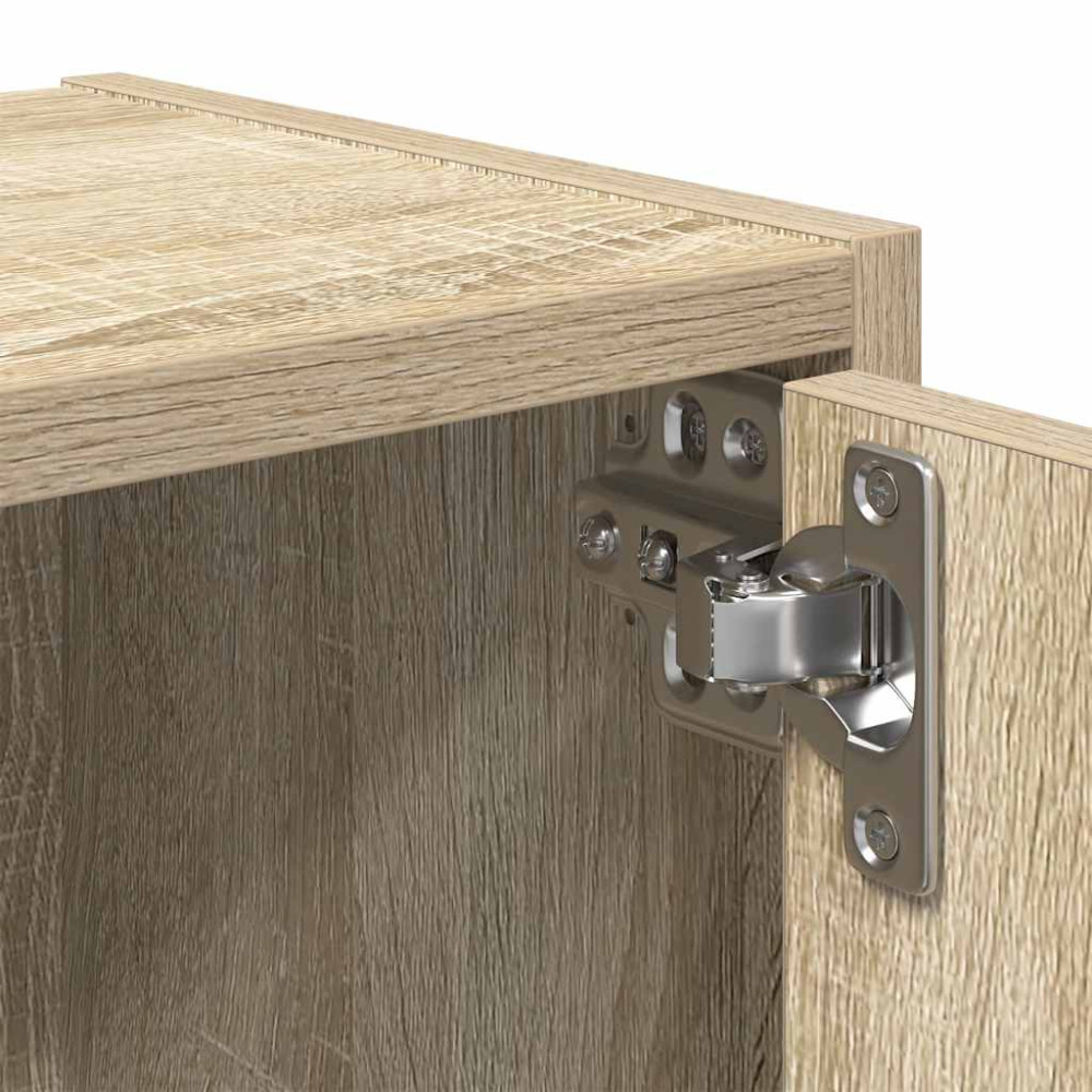 Produktbild för Bokhylla betonggrå 40x24x102 cm konstruerat trä