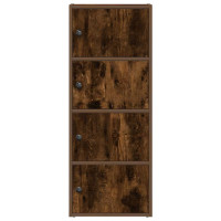 Produktbild för Bokhylla rökfärgad ek 40x24x102 cm konstruerat trä