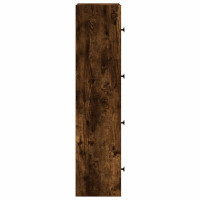 Produktbild för Bokhylla rökfärgad ek 40x24x102 cm konstruerat trä