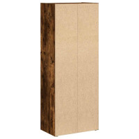 Produktbild för Bokhylla rökfärgad ek 40x24x102 cm konstruerat trä