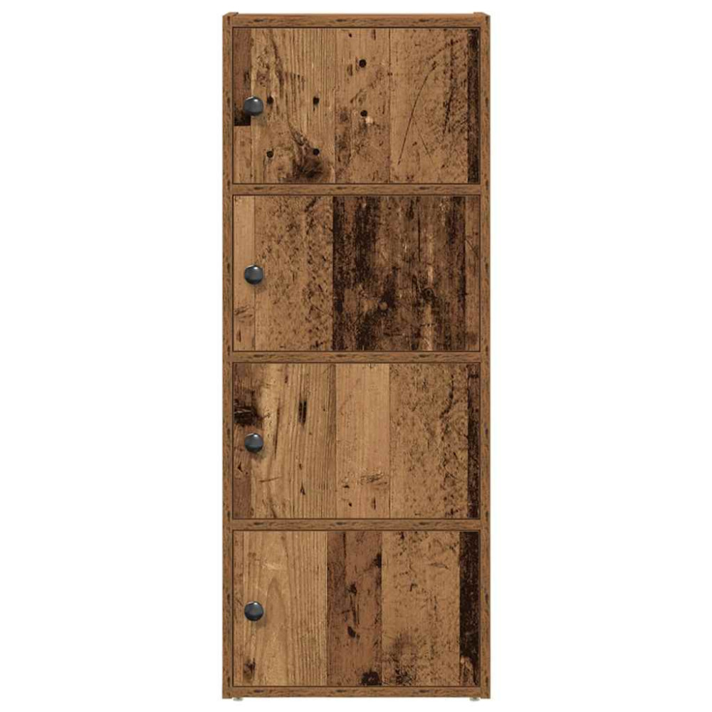 Produktbild för Bokhylla åldrat trä 40x24x102 cm konstruerat trä