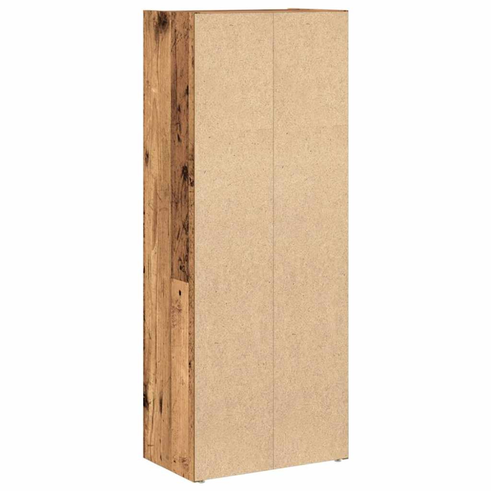 Produktbild för Bokhylla åldrat trä 40x24x102 cm konstruerat trä