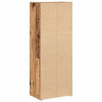 Produktbild för Bokhylla åldrat trä 40x24x102 cm konstruerat trä