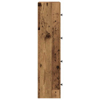 Produktbild för Bokhylla åldrat trä 40x24x102 cm konstruerat trä