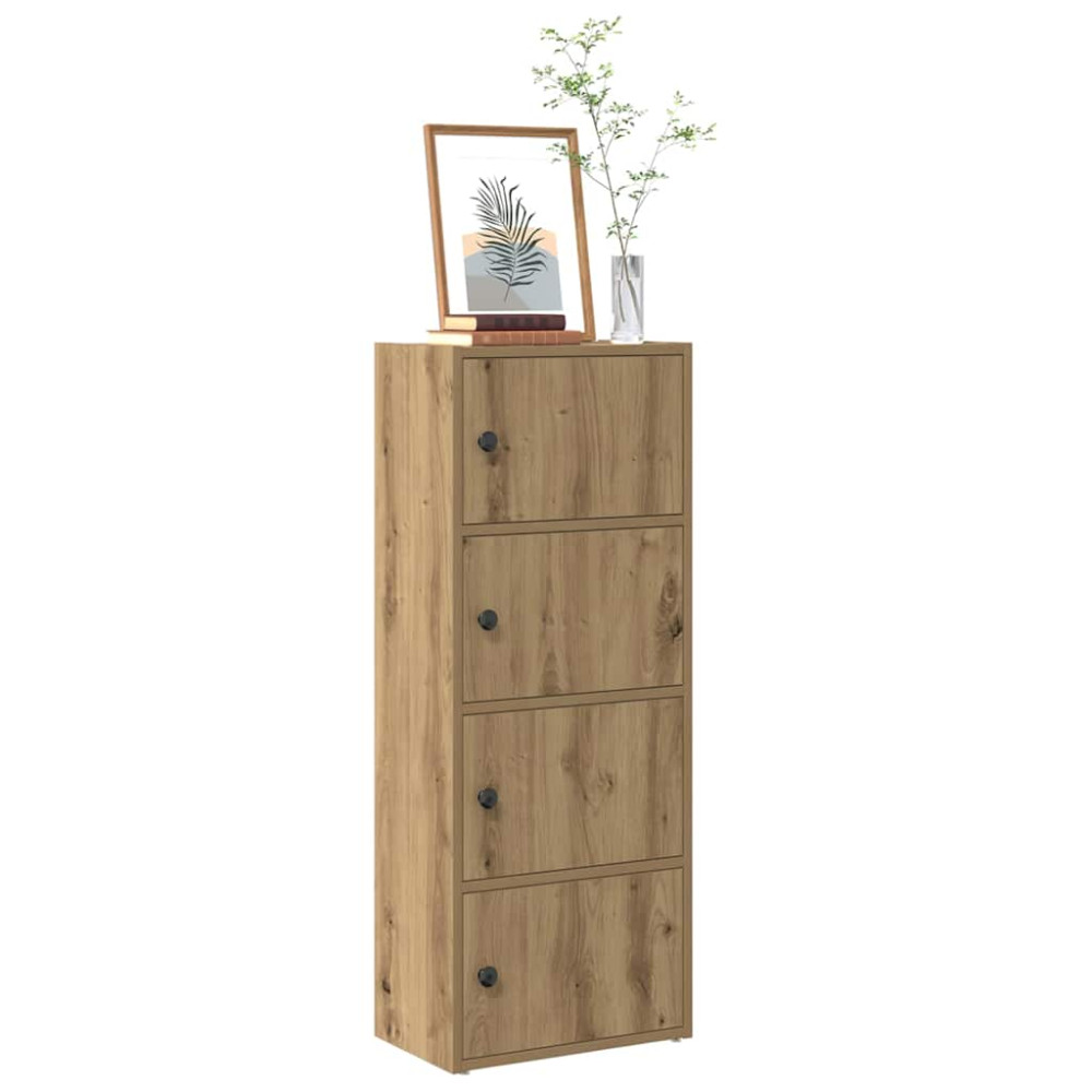 Produktbild för Bokhylla ek 40x24x102 cm konstruerat trä